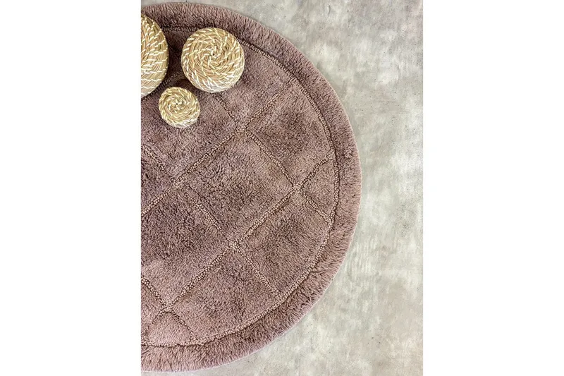 Kylpyhuonematto Neliö - 80x80 cm, Pölyinen Vaaleanpunainen - Kodintekstiilit & matot - Kylpyhuonetekstiilit - Kylpyhuoneen matto