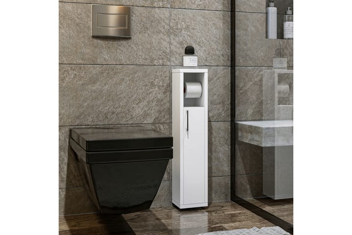 Kylpyhuonesäilytys Neubach 15x70 cm 2 hyllyä - Valkoinen - Kylpyhuonetarvikkeet - Wc-paperitelineet