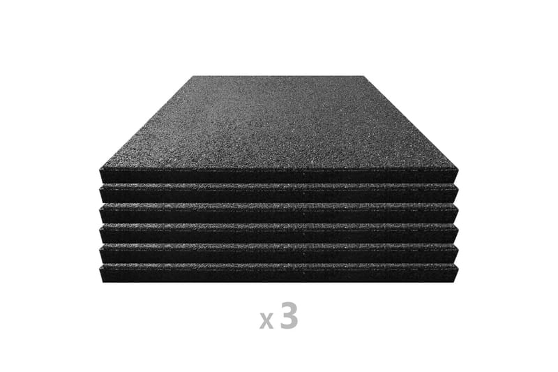 Kaatumissuojalevyt 18 kpl kumi 50x50x3 cm musta - Musta - Talo & remontointi - Keittiö & kylpyhuone - Kylpyhuone - Kylpyhuonetarvikkeet - Liukuestematot
