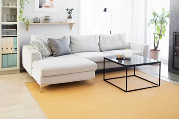 Matto Lyyra 80x200 cm Keltainen - VM Carpet - Talo & remontointi - Keittiö & kylpyhuone - Kylpyhuone - Kylpyhuonetarvikkeet - Liukuestematot