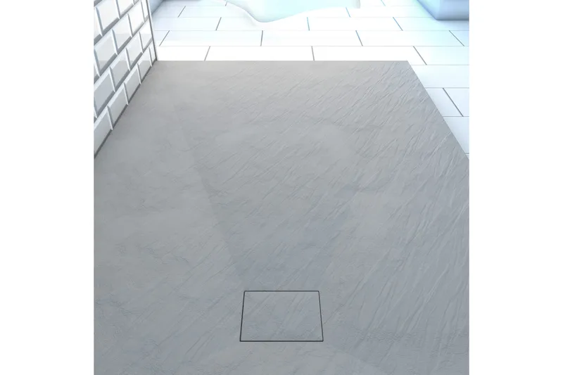 Suihkuallas Långbyn 120x80 cm - Vaaleanharmaa - Talo & remontointi - Keittiö & kylpyhuone - Kylpyhuone - Kylpyhuonetarvikkeet - Muuta