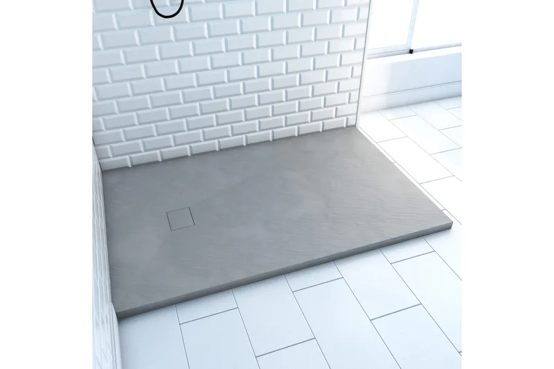 Suihkuallas Långbyn 120x80 cm - Vaaleanharmaa - Talo & remontointi - Keittiö & kylpyhuone - Kylpyhuone - Kylpyhuonetarvikkeet - Muuta