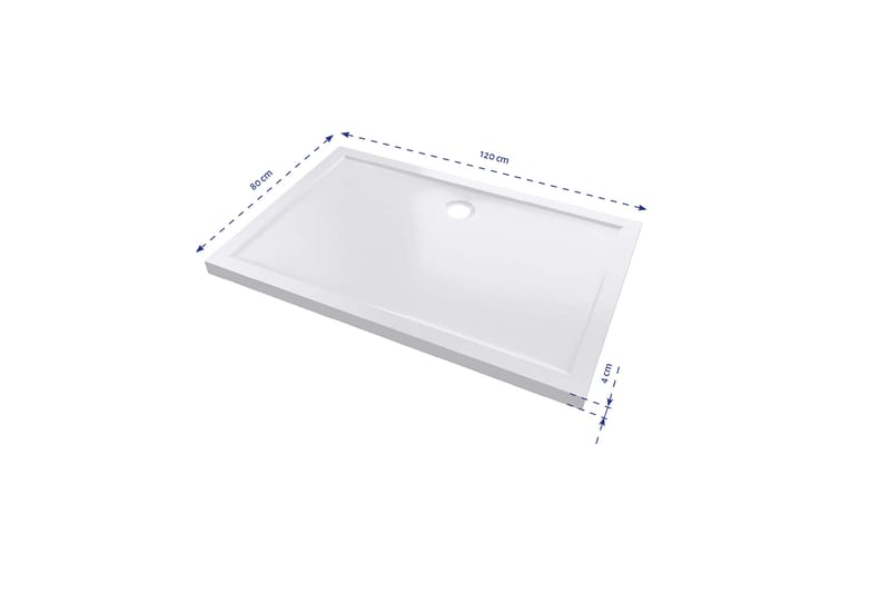 Suihkuallas Lockenkil 80x120 cm - Valkoinen - Talo & remontointi - Keittiö & kylpyhuone - Kylpyhuone - Kylpyhuonetarvikkeet - Muuta