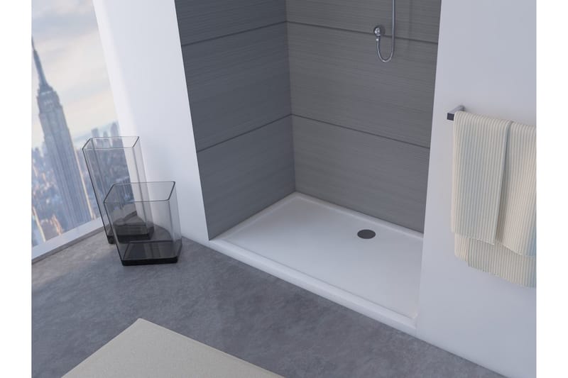 Suihkuallas Lockenkil 80x140 cm, Valkoinen