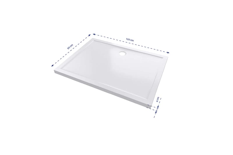 Suihkuallas Lockenkil 90x120 cm - Valkoinen - Talo & remontointi - Keittiö & kylpyhuone - Kylpyhuone - Kylpyhuonetarvikkeet - Muuta