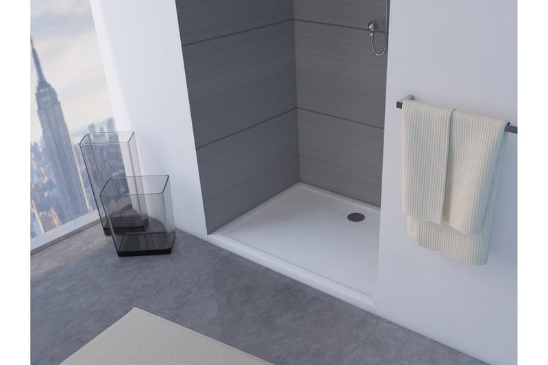 Suihkuallas Lockenkil 90x120 cm, Valkoinen