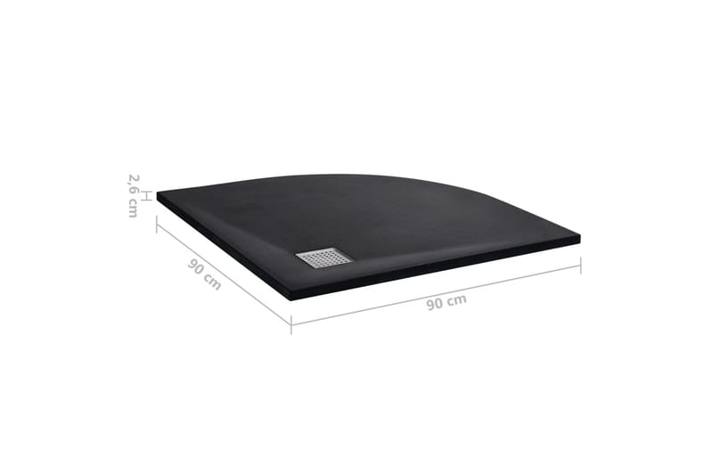 Suihkualusta SMC 90x90 cm - Musta - Talo & remontointi - Keittiö & kylpyhuone - Kylpyhuone - Kylpyhuonetarvikkeet - Muuta