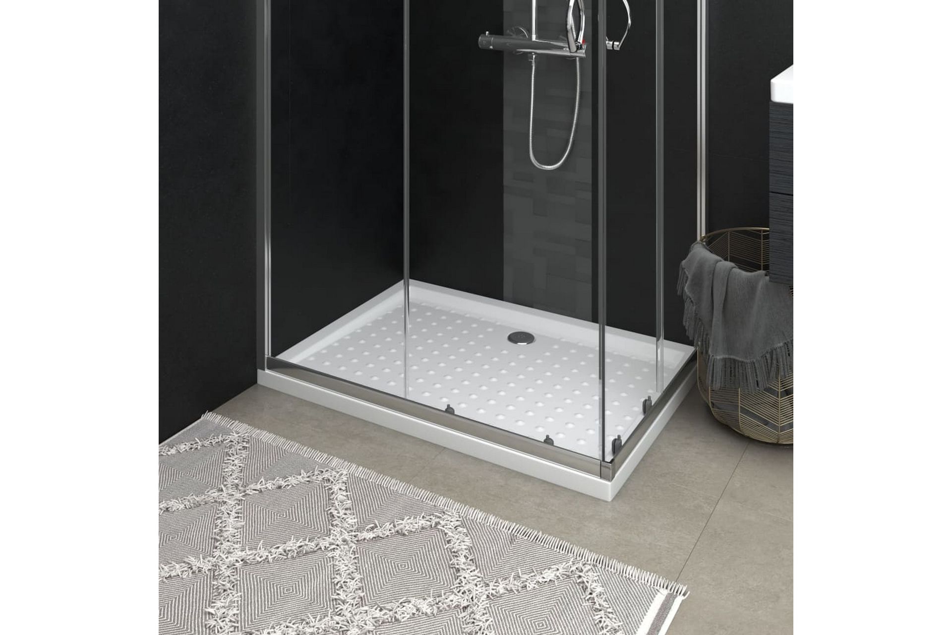 Suihkualusta valkoinen 70x100x4 cm ABS - Talo & remontointi - Keittiö & kylpyhuone - Kylpyhuone - Kylpyhuonetarvikkeet - Muuta