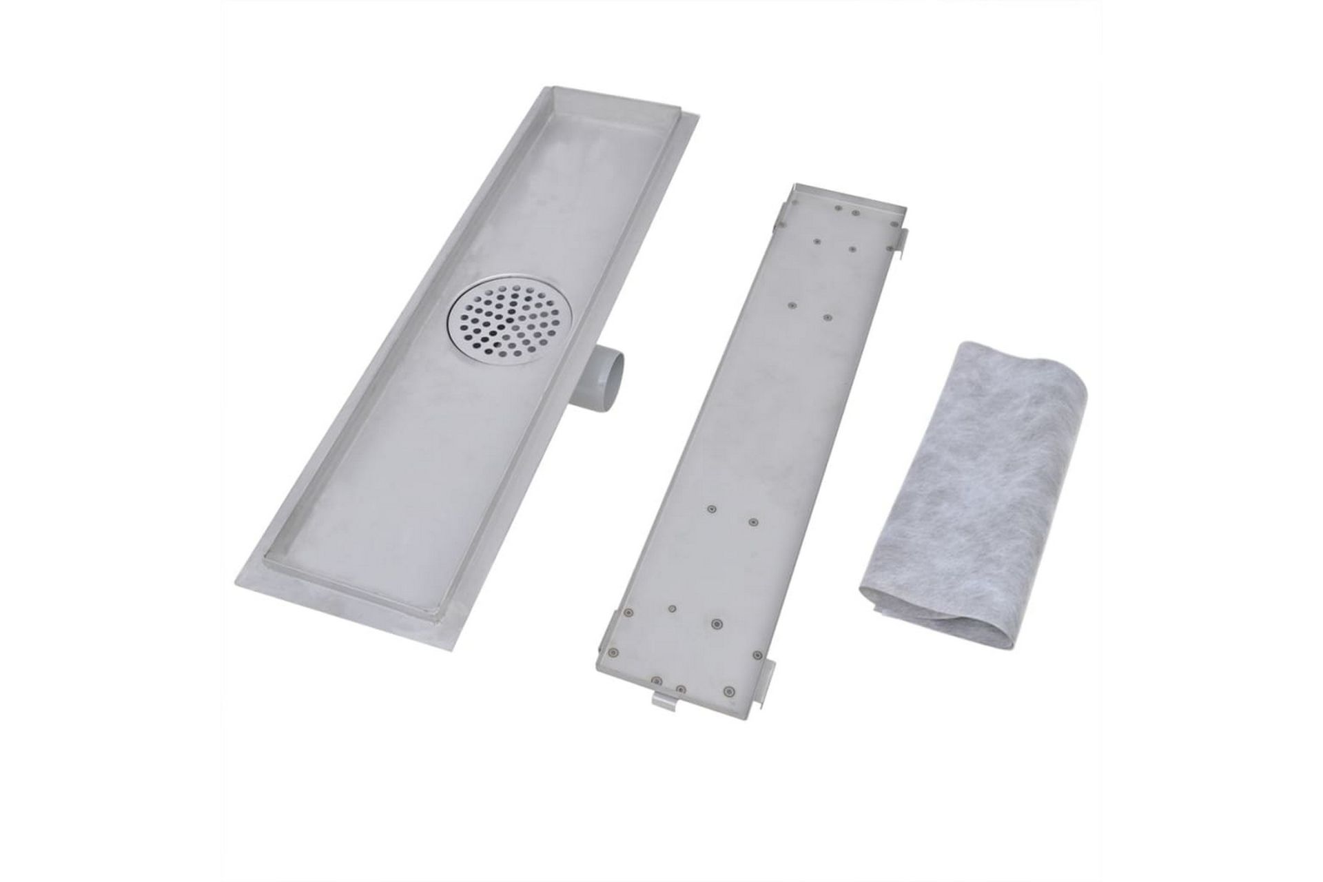 Lineaarinen suihkukaivo 2 kpl 530x140mm ruostumaton teräs - Talo & remontointi - Keittiö & kylpyhuone - Kylpyhuone - Kylpyhuonetarvikkeet - Poistoletkut & lattiakaivot