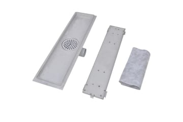 Lineaarinen suihkukaivo 2 kpl 530x140mm ruostumaton teräs - Talo & remontointi - Keittiö & kylpyhuone - Kylpyhuone - Kylpyhuonetarvikkeet - Poistoletkut & lattiakaivot