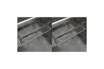 Lineaarinen suihkukaivo 2 kpl 530x140mm ruostumaton teräs - Talo & remontointi - Keittiö & kylpyhuone - Kylpyhuone - Kylpyhuonetarvikkeet - Poistoletkut & lattiakaivot
