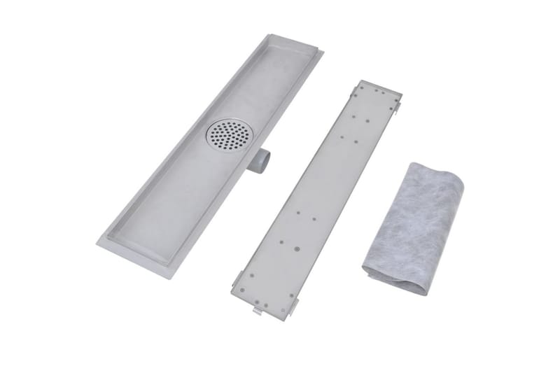 Lineaarinen suihkukaivo 2 kpl 630x140mm ruostumaton teräs - Talo & remontointi - Keittiö & kylpyhuone - Kylpyhuone - Kylpyhuonetarvikkeet - Poistoletkut & lattiakaivot