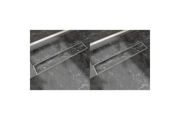Lineaarinen suihkukaivo 2 kpl 630x140mm ruostumaton teräs - Talo & remontointi - Keittiö & kylpyhuone - Kylpyhuone - Kylpyhuonetarvikkeet - Poistoletkut & lattiakaivot