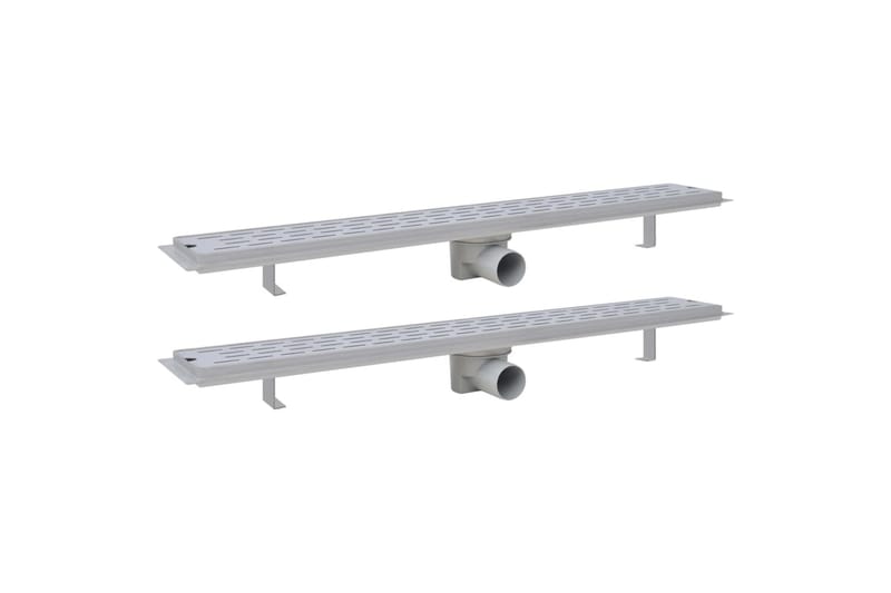 Lineaarinen suihkukaivo 2 kpl 830x140 mm ruostumaton teräs - Talo & remontointi - Keittiö & kylpyhuone - Kylpyhuone - Kylpyhuonetarvikkeet - Poistoletkut & lattiakaivot