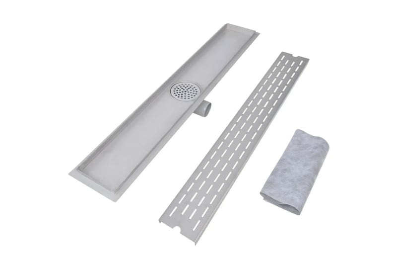 Lineaarinen suihkukaivo 2 kpl 830x140 mm ruostumaton teräs - Talo & remontointi - Keittiö & kylpyhuone - Kylpyhuone - Kylpyhuonetarvikkeet - Poistoletkut & lattiakaivot