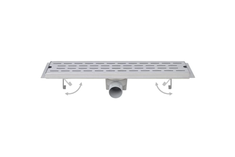 Lineaarinen suihkukaivo 2 kpl 830x140 mm ruostumaton teräs - Talo & remontointi - Keittiö & kylpyhuone - Kylpyhuone - Kylpyhuonetarvikkeet - Poistoletkut & lattiakaivot