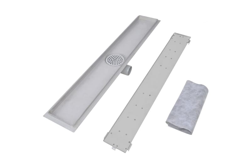 Lineaarinen suihkukaivo 2 kpl 830x140mm ruostumaton teräs - Talo & remontointi - Keittiö & kylpyhuone - Kylpyhuone - Kylpyhuonetarvikkeet - Poistoletkut & lattiakaivot