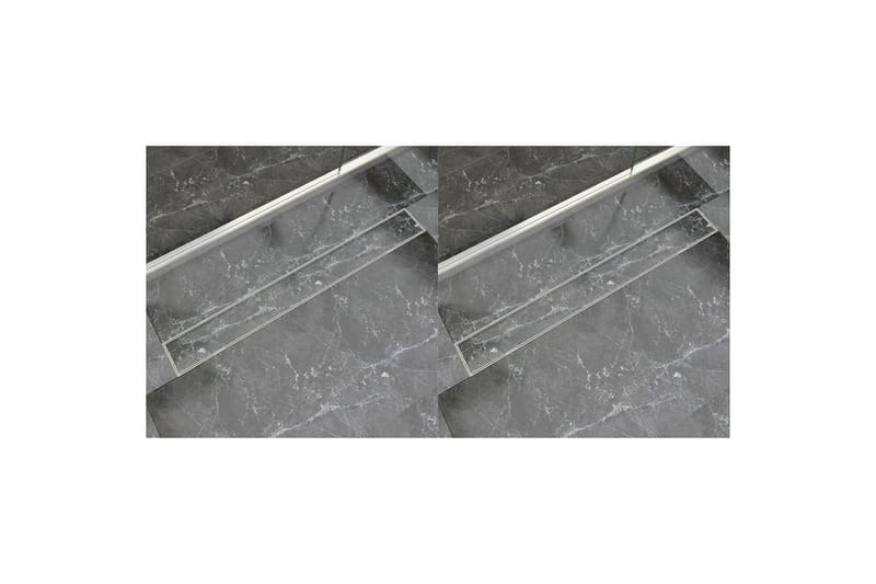 Lineaarinen suihkukaivo 2 kpl 930x140mm ruostumaton teräs - Talo & remontointi - Keittiö & kylpyhuone - Kylpyhuone - Kylpyhuonetarvikkeet - Poistoletkut & lattiakaivot
