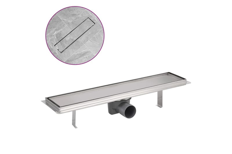 Lineaarinen Suihkukaivo 530x140mm Ruostumaton Teräs - Talo & remontointi - Keittiö & kylpyhuone - Kylpyhuone - Kylpyhuonetarvikkeet - Poistoletkut & lattiakaivot