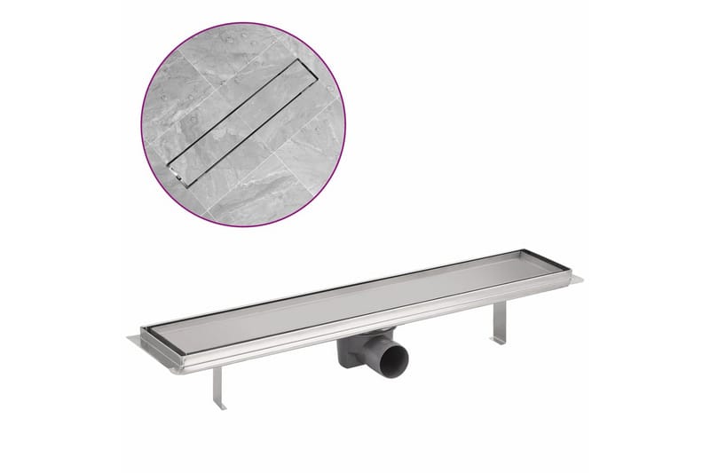 Lineaarinen Suihkukaivo 630x140mm Ruostumaton Teräs - Talo & remontointi - Keittiö & kylpyhuone - Kylpyhuone - Kylpyhuonetarvikkeet - Poistoletkut & lattiakaivot