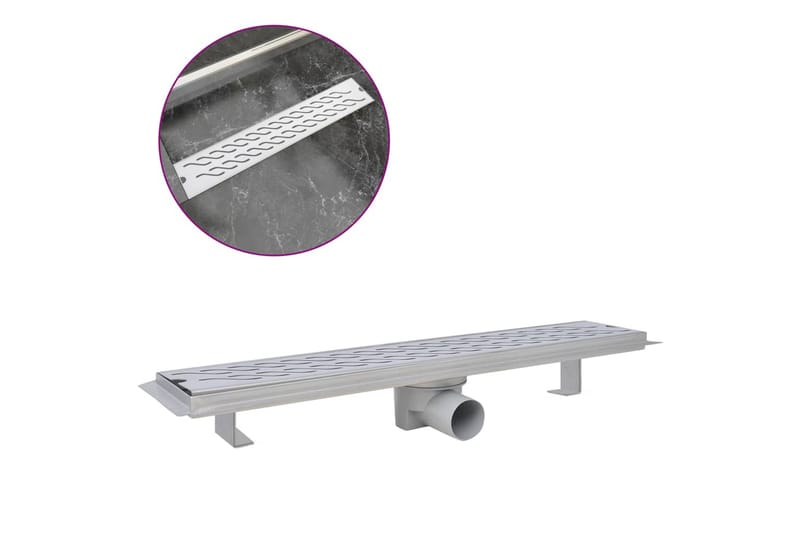 Lineaarinen suihkukaivo Aalto 630x140mm Ruostumaton teräs - Talo & remontointi - Keittiö & kylpyhuone - Kylpyhuone - Kylpyhuonetarvikkeet - Poistoletkut & lattiakaivot