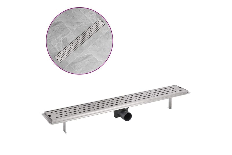 Lineaarinen Suihkukaivo Linja 830x140mm Ruostumaton Teräs - Talo & remontointi - Keittiö & kylpyhuone - Kylpyhuone - Kylpyhuonetarvikkeet - Poistoletkut & lattiakaivot