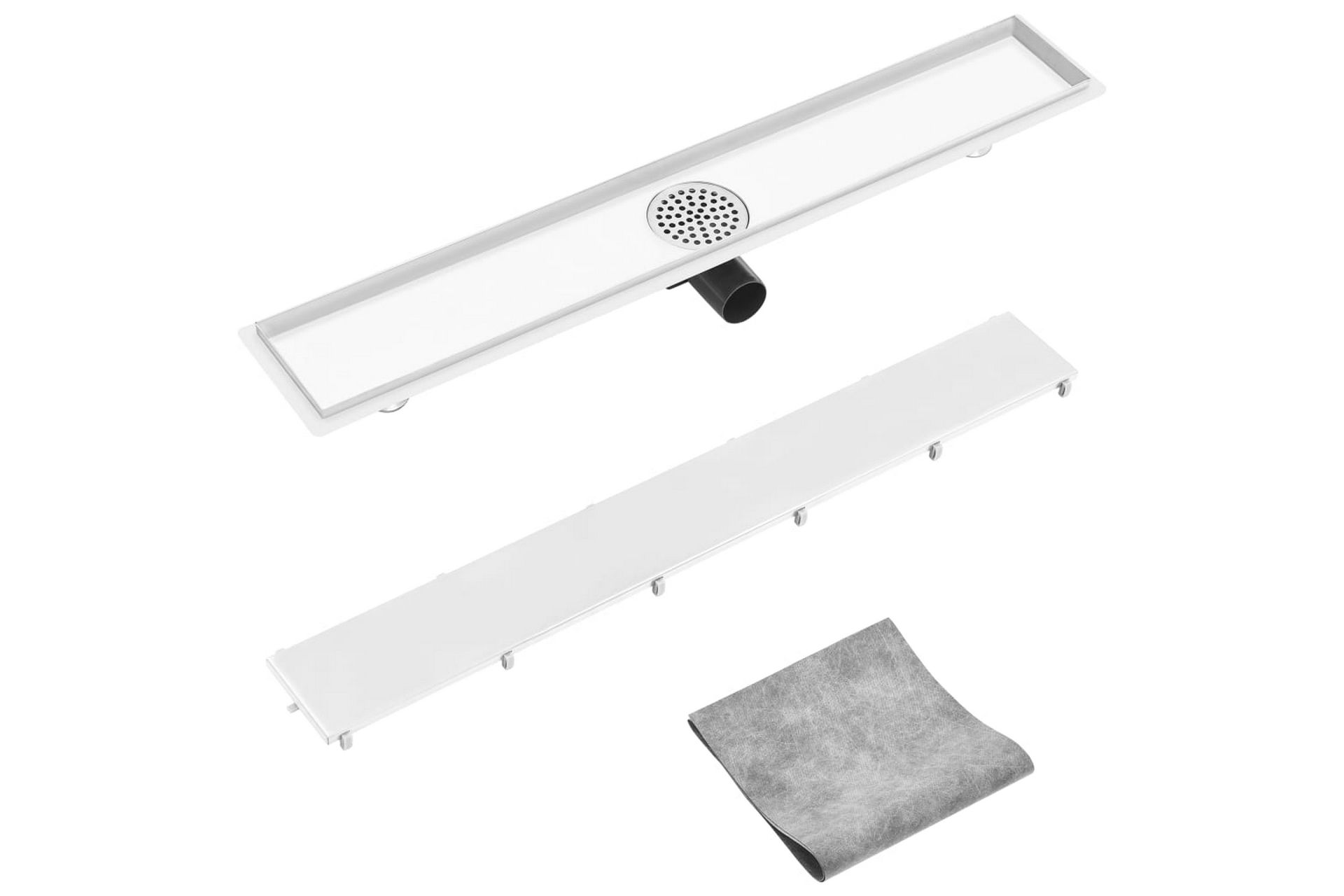 Suihkukaivo 2-in-1 kansi 83x14 cm ruostumaton teräs - Talo & remontointi - Keittiö & kylpyhuone - Kylpyhuone - Kylpyhuonetarvikkeet - Poistoletkut & lattiakaivot
