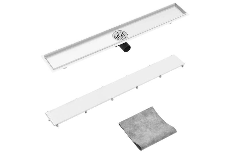 Suihkukaivo 2-in-1 kansi 93x14 cm ruostumaton teräs - Talo & remontointi - Keittiö & kylpyhuone - Kylpyhuone - Kylpyhuonetarvikkeet - Poistoletkut & lattiakaivot