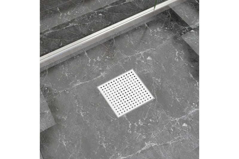 Suihkukaivo 20x20 cm ruostumaton teräs - Talo & remontointi - Keittiö & kylpyhuone - Kylpyhuone - Kylpyhuonetarvikkeet - Poistoletkut & lattiakaivot