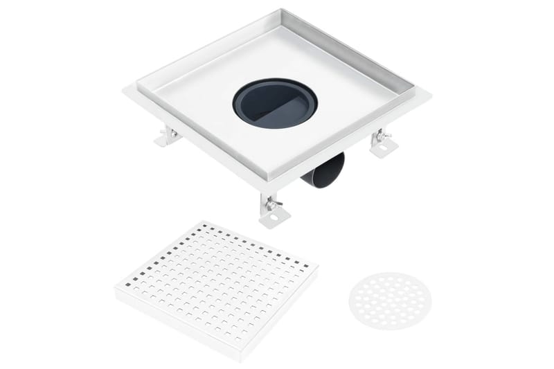 Suihkukaivo 20x20 cm ruostumaton teräs - Talo & remontointi - Keittiö & kylpyhuone - Kylpyhuone - Kylpyhuonetarvikkeet - Poistoletkut & lattiakaivot