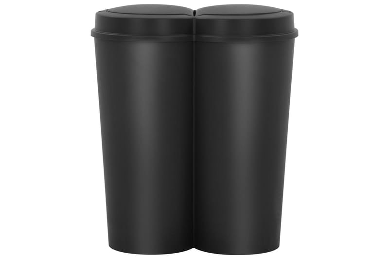 2-osainen roskakori musta 50 l - Musta - Talo & remontointi - Keittiö & kylpyhuone - Kylpyhuone - Kylpyhuonetarvikkeet - Poljinroskakorit