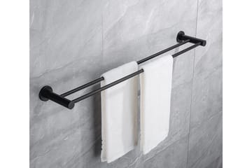 Pyyhetanko Bathlife Avlasta 60 cm Tupla - Mattamusta - Talo & remontointi - Keittiö & kylpyhuone - Kylpyhuone - Kylpyhuonetarvikkeet - Pyyheteline