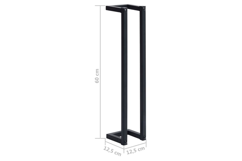 Pyyheteline musta 12,5x12,5x60 cm rauta - Musta - Talo & remontointi - Keittiö & kylpyhuone - Kylpyhuone - Kylpyhuonetarvikkeet - Pyyheteline