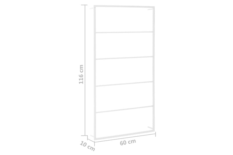 Pyyheteline valkoinen 60x10x116 cm teräs - Valkoinen - Talo & remontointi - Keittiö & kylpyhuone - Kylpyhuone - Kylpyhuonetarvikkeet - Pyyhetikkaat