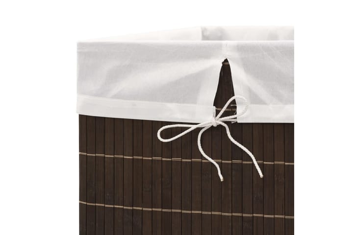 Pyykkikori bambu suorakaide tummanruskea - Ruskea - Pyykkisäilytys - Kylpyhuonetarvikkeet - Pyykkikori