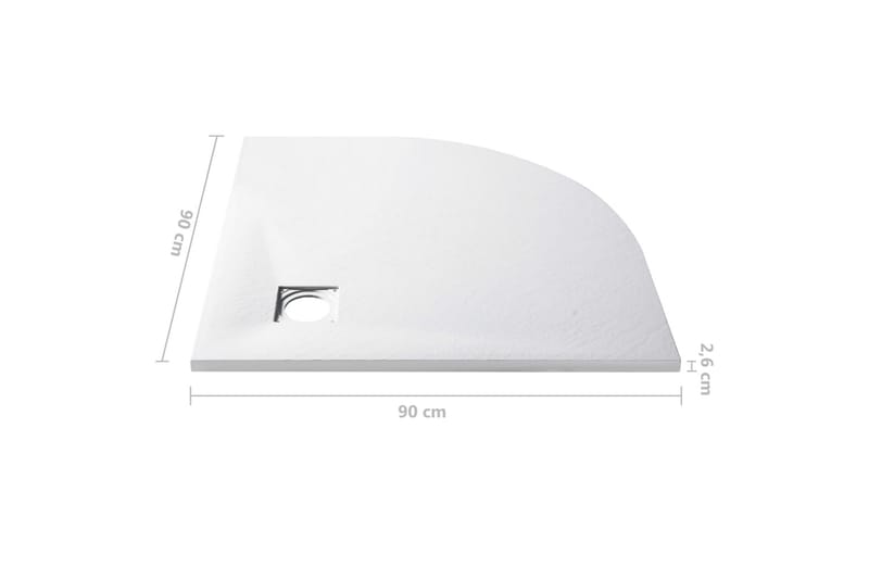 Suihkualusta SMC 90x90 cm - Valkoinen - Talo & remontointi - Keittiö & kylpyhuone - Kylpyhuone - Suihkutarvikkeet - Suihkuallas