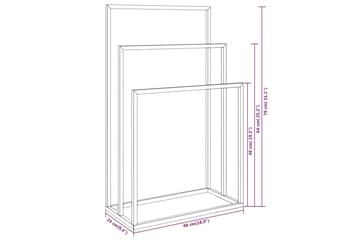 Vapaasti seisova pyyheteline musta 48x24x79 cm rauta - Musta - Talo & remontointi - Keittiö & kylpyhuone - Kylpyhuone - Kylpyhuonetarvikkeet