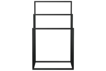 Vapaasti seisova pyyheteline musta 48x24x79 cm rauta - Musta - Talo & remontointi - Keittiö & kylpyhuone - Kylpyhuone - Kylpyhuonetarvikkeet