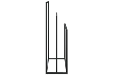 Vapaasti seisova pyyheteline musta 48x24x79 cm rauta - Musta - Talo & remontointi - Keittiö & kylpyhuone - Kylpyhuone - Kylpyhuonetarvikkeet