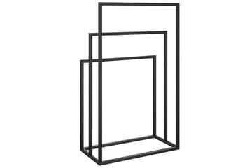 Vapaasti seisova pyyheteline musta 48x24x79 cm rauta - Musta - Talo & remontointi - Keittiö & kylpyhuone - Kylpyhuone - Kylpyhuonetarvikkeet