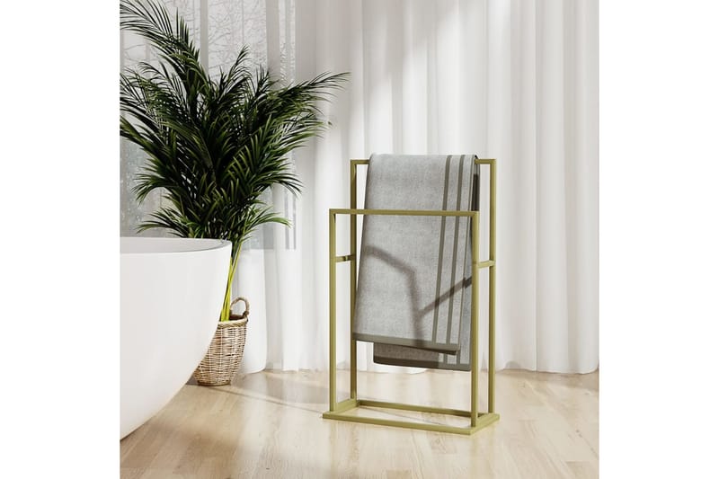 Vapaasti seisova pyyheteline kultainen 48x24x78,5 cm rauta - Kulta - Talo & remontointi - Keittiö & kylpyhuone - Kylpyhuone - Kylpyhuonetarvikkeet
