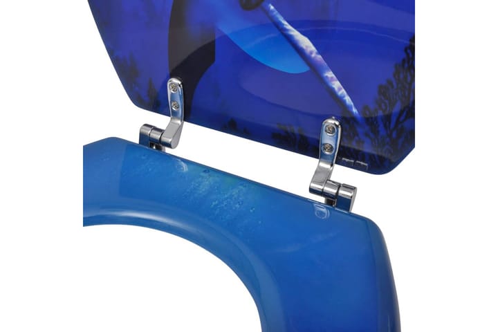 WC-istuimet hard-close kansilla 2 kpl MDF delfiini - Monivärinen - WC-istuimen kansi - Wc-istuimen kannet