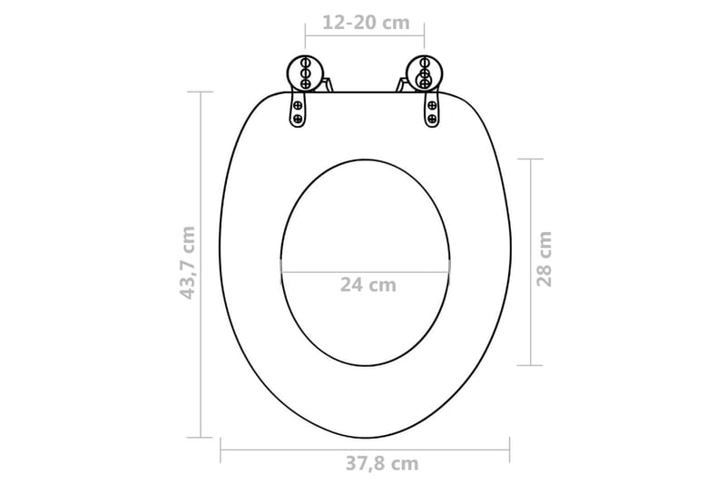 WC-istuimet hard-close kansilla 2 kpl MDF delfiini - Monivärinen - WC-istuimen kansi - Wc-istuimen kannet