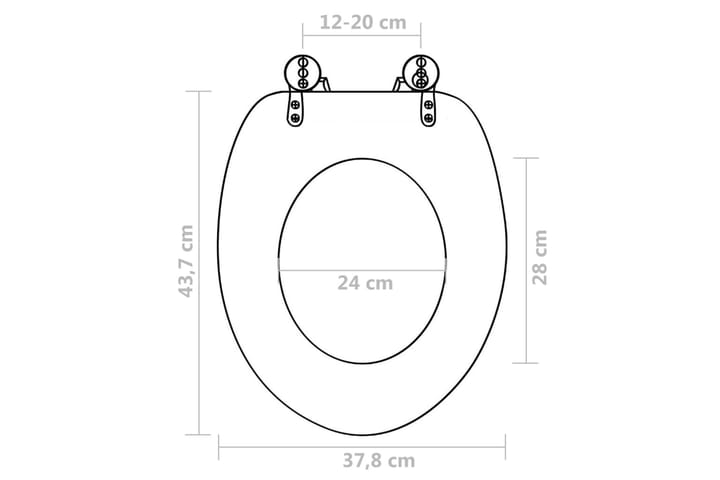 WC-istuimet hard-close kansilla 2 kpl MDF kivet - Monivärinen - WC-istuimen kansi - Wc-istuimen kannet