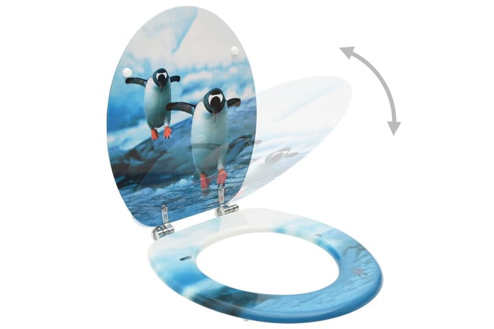 WC-istuimet kansilla 2 kpl MDF pingviinikuosi - WC-istuimen kansi - Wc-istuimen kannet