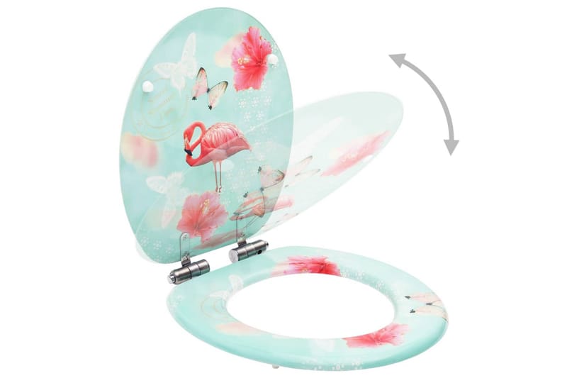 WC-istuimet soft close -kansilla 2 kpl MDF flamingokuosi - Talo & remontointi - Keittiö & kylpyhuone - Kylpyhuone - Kylpyhuonetarvikkeet - Wc-istuimen kannet