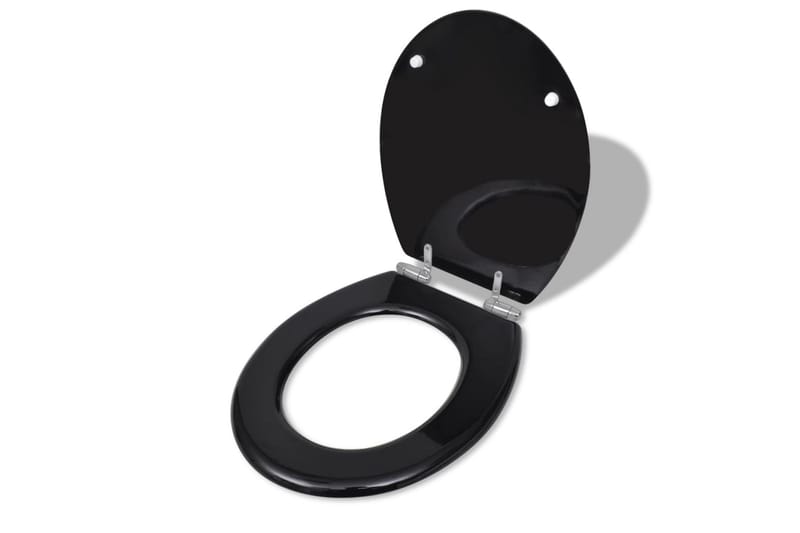 WC-istuimet soft-close kansilla 2 kpl MDF musta - Musta - Talo & remontointi - Keittiö & kylpyhuone - Kylpyhuone - Kylpyhuonetarvikkeet - Wc-istuimen kannet