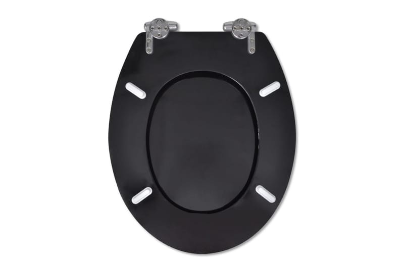 WC-istuimet soft-close kansilla 2 kpl MDF musta - Musta - Talo & remontointi - Keittiö & kylpyhuone - Kylpyhuone - Kylpyhuonetarvikkeet - Wc-istuimen kannet