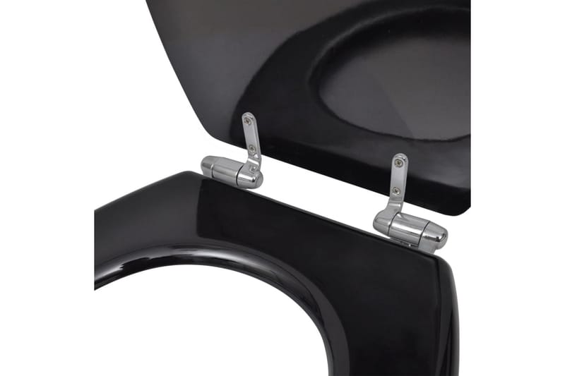WC-istuimet soft-close kansilla 2 kpl MDF musta - Musta - Talo & remontointi - Keittiö & kylpyhuone - Kylpyhuone - Kylpyhuonetarvikkeet - Wc-istuimen kannet