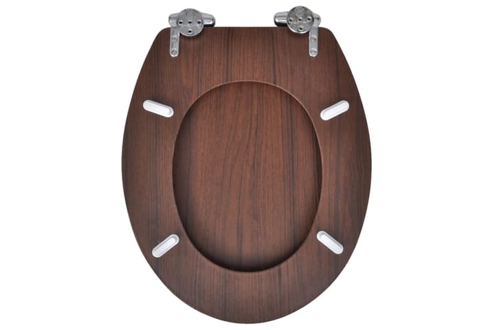 WC-istuimet soft-close kansilla 2 kpl MDF ruskea - Ruskea - WC-istuimen kansi - Wc-istuimen kannet